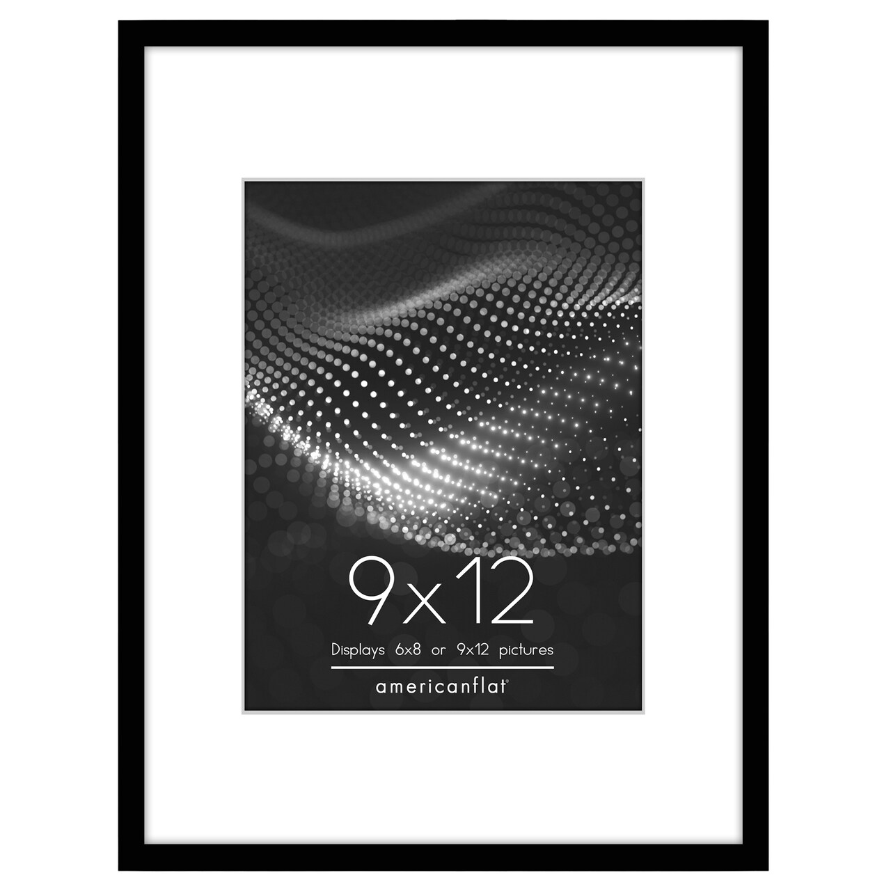 Americanflat Picture Frame with Mat - Modern Design, Shatter-Resistant Glass, Dual Sawtooth Hangers, Ideal for Home and Office Decor